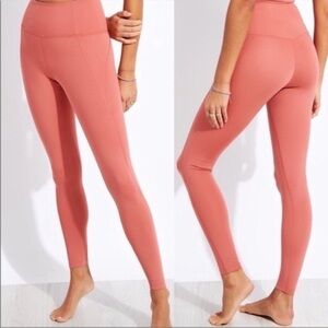 Girlfriend Collective Light Coral High-Rise Crop Compressive Leggings
